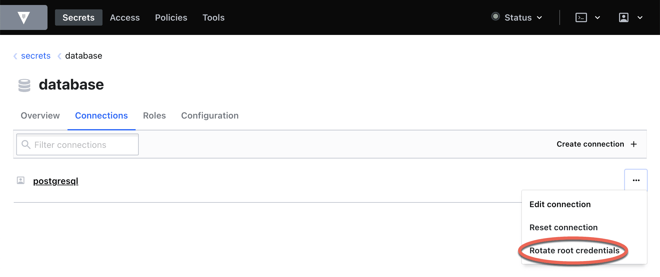 Rotate root credentials